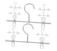 ERINGOGO 8pcs Mini Metal Doll Clothes Hangers Wire Rack with Soft Clips for Doll Outfits Compact Holders for Miniature Dresses Gowns and Small Clothing Storage