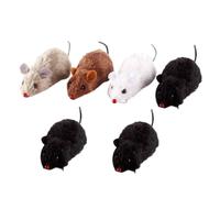 ERINGOGO 8pcs Plush Wind-up Mouse for Cats Clockwork Rat Models with Lifelike Design Pet Interactive Cat for Focus Training and Play Random Colors Random Color