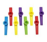ERINGOGO 8Pcs Portable Plastic Kazoos Musical Instruments Lightweight Compact Easy to Play for Music Lovers Accompaniment with Guitar Ukulele Keyboard