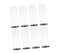 ERINGOGO 8Pcs Portable Tennis Ball Canister with Black Cover PVC Storage Tube Lightweight Organizer for Training and Competition Efficiently Holds and Displays Balls for Indoor and Outdoor