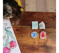 ERINGOGO 8pcs Transparent Geometry Solids Set for Math Manipulatives Classroom Teaching Tools with Volume Measurement and Shape Visualization for Interactive Learning