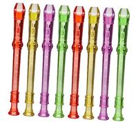 ERINGOGO 8Pcs Transparent Mini Clarinet Small Flutes Musical Training Instrument for Beginners for All Ages to Enhance Hearing and Motor Skills