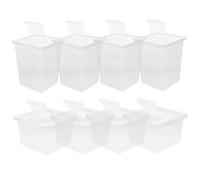 ERINGOGO 8Pcs Transparent Reptile Box with Design for Spiders Geckos Turtles and Corn Snakes Breathable Cricket Keeper and Multi-function Habitat Enclosure