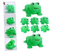 ERINGOGO 8pcs Vinyl Bath Frog Shape Squeeze Sound Shower Playthings for Green Safe Bath Fun
