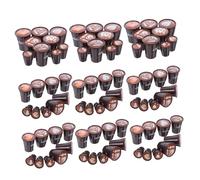 ERINGOGO 90pcs Miniature Coffee Mugs Miniature Tea Cup Latte Art Cup Tiny Latte Mugs Tiny Kitchen Accessories Japanese Dollhouse Resin Art Mini Light Brown