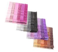 ERINGOGO 96pcs Glitter Powder Metal Hair Clips Bobby Pins Waved Styling Barrettes in Gold Pink Purple Black Reusable Hairpins for Women Hairdressing Accessories