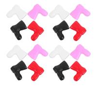 ERINGOGO 96pcs Mini Christmas Santa Boots Set - 2cm Colorful Plastic Miniature Shoes Ornaments for Dollhouse Decorations, DIY Craft Accessories, Christmas Stocking Stuffers in Black, Red,