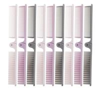 ERINGOGO 9pcs Foldable Travel Hair Comb and Brush Set for Men and Women, Double-Headed ABS Folding Comb Wide and Fine Teeth, Portable Collapsible Hairbrush for On-the-Go Styling