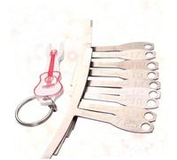 ERINGOGO 9pcs Metal Radius Gauge for Guitar and Bass Bridge Setup Accurate Fretboard Measurement Tool Random Keychain Luthier Tools for Radius