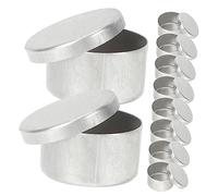 ERINGOGO 9pcs Round Soil Storage Boxes Multi Functional Laboratory Weighing Containers for Chemistry Teaching and Sample Collection Portable Empty Tins with Smooth Polished Surface
