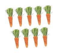 ERINGOGO 9pcs Small Animal Chew Carrots Natural Teething Toys for Hamsters Guinea Pigs Squirrels Safe Molar Sticks for Healthy Teeth Fun Chewing Activities