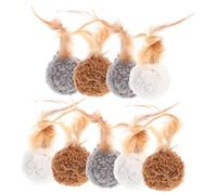 ERINGOGO 9Pcs Soft Cat Ball Wear Resistant Interactive Playthings with Bells and for Kittens and Cats Durable Household Cat Supplies present for Pets
