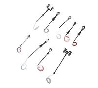 ERINGOGO 9pcs Vintage Mini Street Lights for Dollhouse Realistic Miniature Model Lamps for Fairy Garden Crafts Tiny Landscape Decoration with Warm LED Illumination