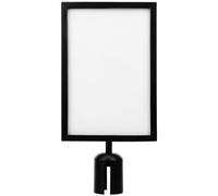 ERINGOGO A4 Stanchion Sign Holder | Black Metal Frame with Vertical Design for Offices and Warning Lines