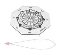 ERINGOGO Acrylic Astrology Divination Desktop Board with Transparent Carved Design and Crystal Pendulum Creative Home Ornament for Living Room and Bedroom Decoration