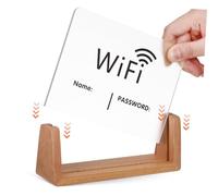 ERINGOGO Acrylic Prompt Sign Wifi Plaque Desk Wifi Password Sign Password Reminder Guests Keep Indoor Please Large Wait Tabletop Board Welcome Board Outdoor