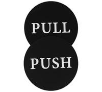 ERINGOGO Acrylic Push Pull Door Signs with Chinese Character Warning for Glass Doors 2pcs Resistant to Damage Sleek Modern Design Suitable for Stores and Shops