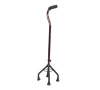 ERINGOGO Adjustable Aluminum Quad Base Walking Cane with Ergonomic Grip Non Slip Hiking Stick for Elderly Camping Trekking Outdoor Mountaineering Safety Aid
