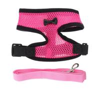 ERINGOGO Adjustable Breathable Hen Vest Harness with Pulling Rope for Chickens and Ducks Comfortable Pink Mesh Chest Strap with Bow Knot Easy Control for Outdoor Activities