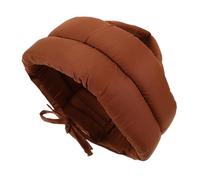 ERINGOGO Adjustable Coffee Cotton Safety Helmet Cap for Adults with Shock Absorption and Breathable Top, Padded Sponge Elderly Anti-Fall Head Protection for Walking and Daily Use