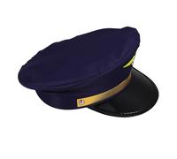 ERINGOGO Adjustable Navy Pilot Cap Hat for Adults Comfortable Airline Costume Accessory for Halloween Masquerade Theme Parties and Performances and Party Headwear
