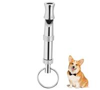 ERINGOGO Adjustable Pitch Dog Whistle Training Tool Silver Nickel-plated Brass Ultrasonic Sound for Puppy Recall and Obedience with Key Ring Loop Portable Pet Trainer