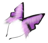 ERINGOGO Adjustable Plush Wolf Ears Headband for Adults Soft Cosplay Hair Accessory Comfortable Animal Costume Party Headwear for Halloween Christmas Masquerade Carnival