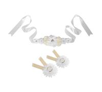 ERINGOGO Adjustable Pregnancy Flower Sash Belt for Maternity Support Soft Breathable Floral Maternity Sash with Lower for Shower Bridal Party and Photoshoot Accessories