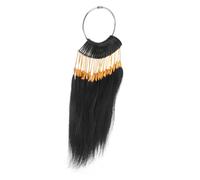 ERINGOGO Adjustable Real Hair Color Strands for Hairdressing Practice Soft Human Hair Bundles with Gold Buckles User-friendly Hairstylist Accessory for Salon Training and Color Technique