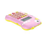 ERINGOGO Adorable Calculator Dinosaur Early Education Math Game Machine with Music Sound Effects for Logical Thinking Development Portable Pink Electronic Learning for Boys