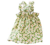 ERINGOGO Adorable Puppy Dress for Small Dogs Lightweight Floral Sundress for Daily Wear Parties and Photos Breathable and Comfortable Pet Apparel Green Floral Princess Dress