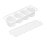 ERINGOGO Airtight Pickled Egg Storage Container for Refrigerator Leakproof Egg Holder Box for Freshness Preservation Easy to Use Pickle Tray White Food Storage Box