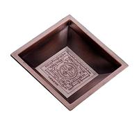 ERINGOGO Alloy Temple Fire Dish Buddhist Plate Multi Use Tantric Tribute Ash Tray Religious Decor Sturdy Aging Fireproof Incense Holder with Stable Base for Home and Temple Use