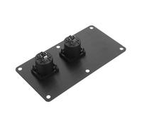 ERINGOGO Aluminum Alloy Speaker Wiring Junction Panel Dual Xlr Terminal Plate for Home Car Stereo Audio Box Back Panel Reinforced Design