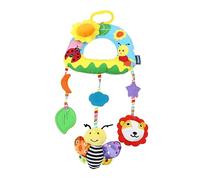 ERINGOGO Animal Stroller Rainbow Rattle for Newborns Months Soft Plush Car Seat Hanging with Wind Chime Sound Sensory Development Aid for Visual and Grasping Skills