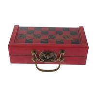ERINGOGO Antique Small International Chess Educational Board Portable Movie Prop for Adults Indoor Outdoor Use