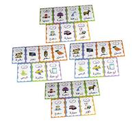 ERINGOGO Arabic Words Flash Cards for Educational Sensory Cards for Early Learning Cognition to Develop Memory Sight and Speech Skills