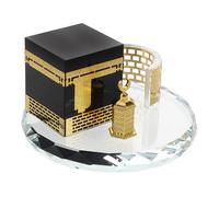 ERINGOGO Architecture Decor Islamic Saudi Model Arabia Crystal Souvenir Figurine round Kaaba Design Display Tabletop Table for Ramadan Eid Mubarak Desk