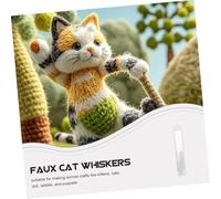 ERINGOGO Artificial Cat Whiskers for Felted Creations with Portable Storage Bottle Soft Transparent Tapered DIY Craft Accessories for Needle Felting Plush Puppetry and Animal Sculpting