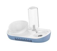 ERINGOGO Automatic Pet Feeder with Elevated Dual Bowls for Cats and Small Dogs Gravity Water Dispenser and Raised Food Bowl in Nordic Blue Comfortable Joint Support and Easy Cleaning Design