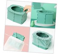 ERINGOGO Baby Folding Toilet and Portable Travel Potty for Toddlers, Foldable Training Seat Green Color, Lightweight Design Suitable for Car and Outdoor Use