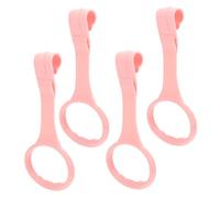 ERINGOGO Baby Pull up Rings and Infant Stand up Assist Rings for Nursery Crib Portable 2-Pair Pink Baby Hand Pull for Toddler Walking Support and Arm Strength Exercise