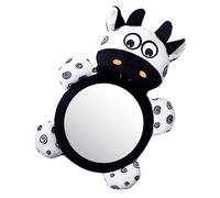 ERINGOGO Backseat Mirror with Adjustable Angle for Car Safety Clear Wide View Reflective Monitor Easy to Install Black and White Cow Design Rearview Seat Mirror