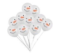 ERINGOGO Balloons Decorations and Use Easy Rubber to Appealing Visually 50pcs White Snowman Latex Christmas for Winter, Party Window Display Celebrations