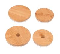 ERINGOGO Bamboo Mason Jar Lids with Silicone Seal Practical Airtight Bottle Covers for Wide Mouth Jars Food Container Storage
