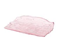 ERINGOGO Bark Pattern Glass Serving Plate Dessert Tray for Home Dinner Party Chic Tableware for Fruit Snacks and Sweet Dish Presentation