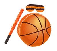 ERINGOGO Basketball Birthday Party Pinata with Bat and Blindfold Hanging Sports-themed Decoration with Confetti Easy to Hang for Teens Event Games and Photo Props