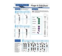 ERINGOGO Bass Recorder Chord Chart 8 Hole Finger Practice Guide for Flute and Clarinet Essential Chord Poster for Music Students