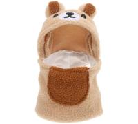 ERINGOGO Bear Shape Bird Costume Flight Jacket Style Chenille Material Thickened Warm Design Easy to Wear for Cockatiels Small Animals Winter Wear and Photo Prop