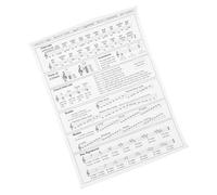 ERINGOGO Beginner Harp Chord Poster Chart, Coated Paper Fingering Practice Guide, White, Tear-Resistant, Portable Quick Reference for Harp Players